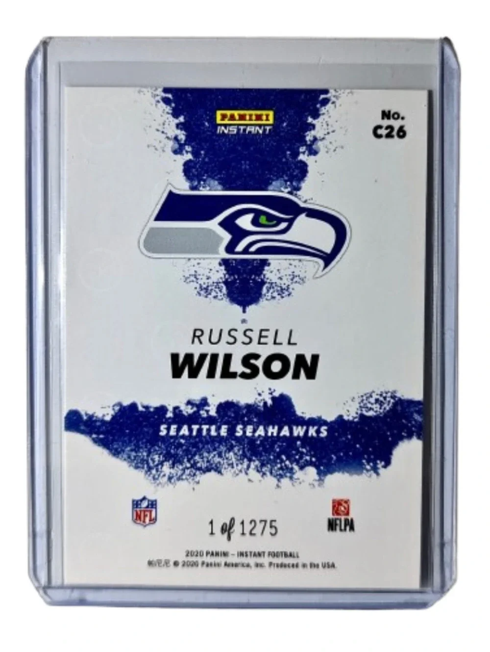 Russell Wilson 2020 Panini NFL Instant My City #26 Football Card 1 of 1275